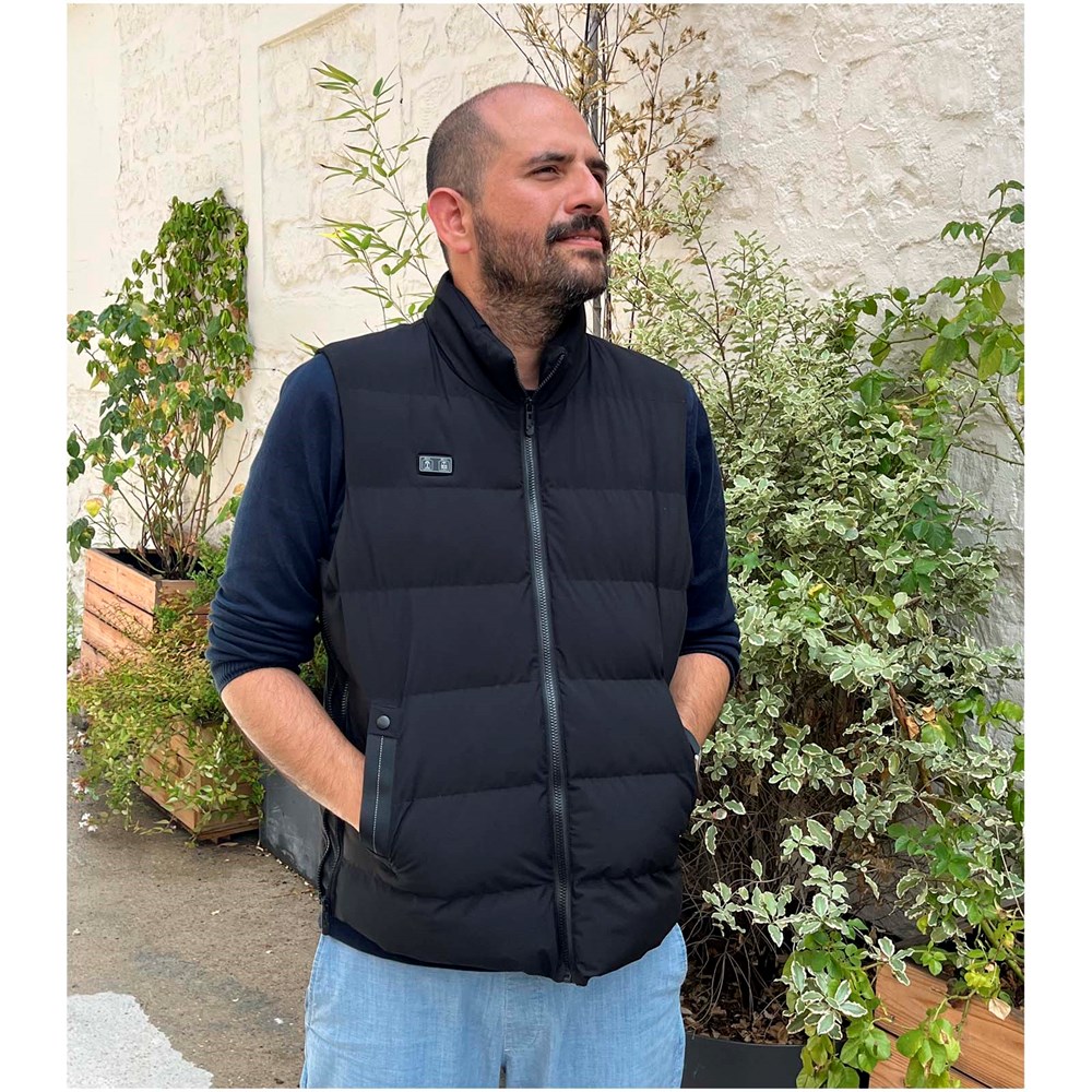 SCX.design G01 beheizbarer Bodywarmer mit Powerbank schwarz