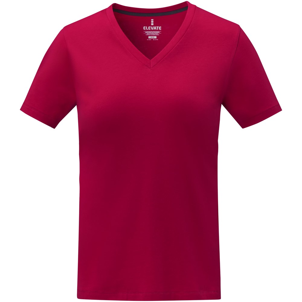 Somoto T-Shirt mit V-Ausschnitt für Damen rot