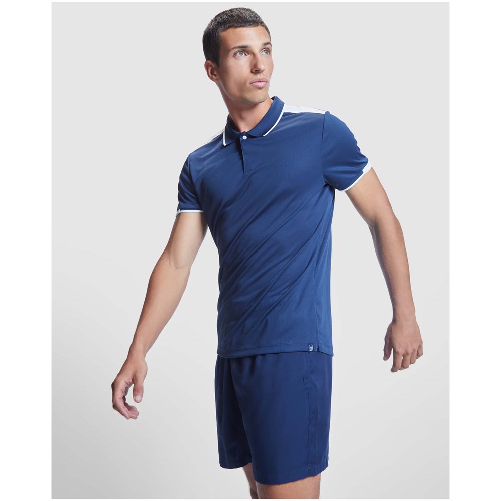 Tamil Sport Poloshirt für Herren Navy Blue, weiss