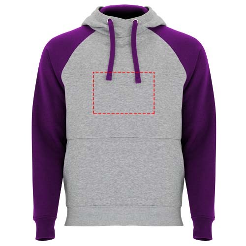 Badet zweifarbiger Kapuzenpullover für Kinder heather grau, lila