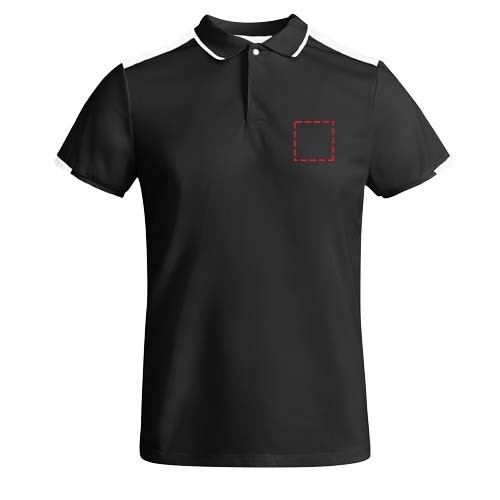 Tamil Sport Poloshirt für Kinder schwarz, weiss
