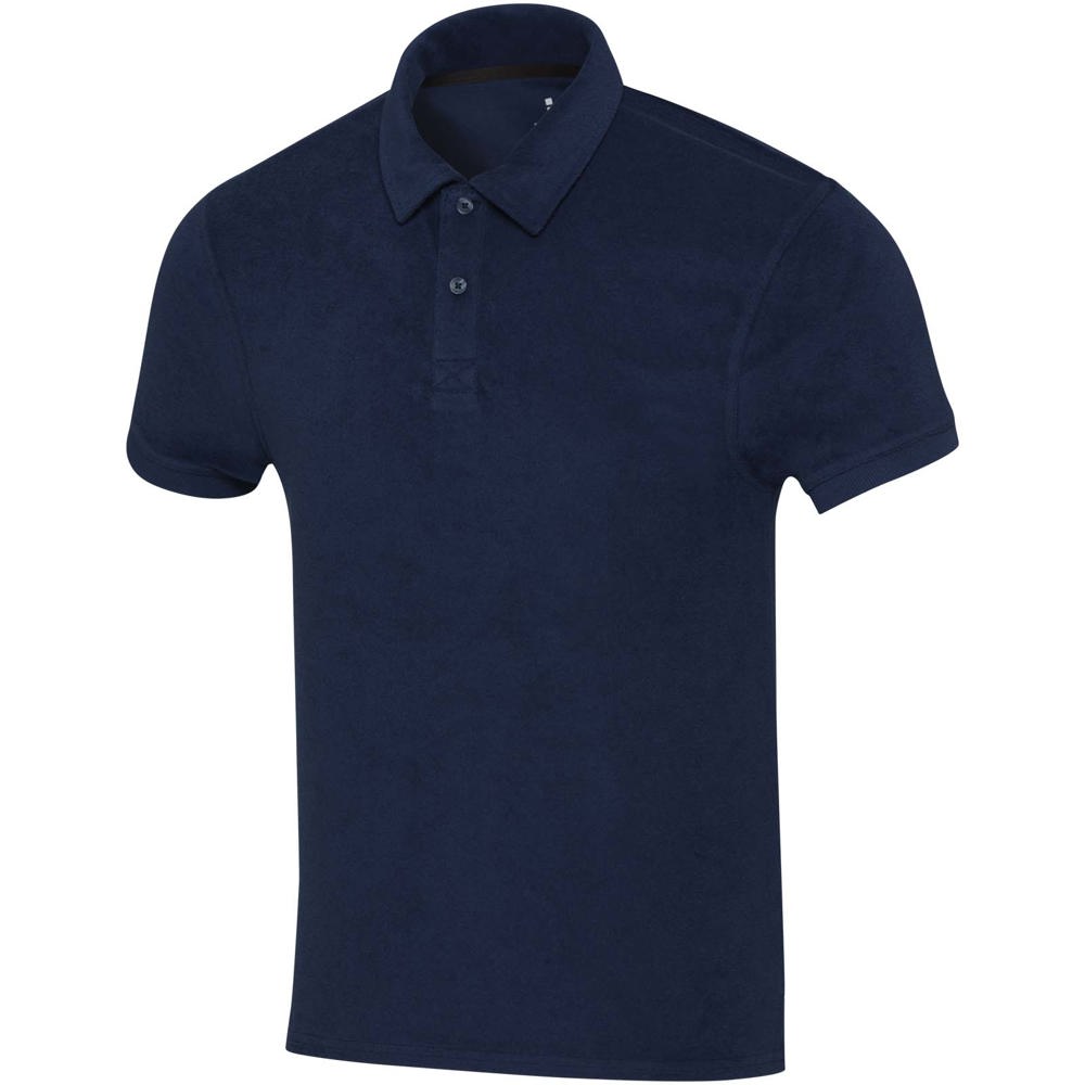 Akoya Poloshirt aus recyceltem Frottee Unisex navy