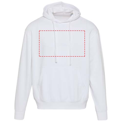 Boris Oversize Kapuzenpullover aus recycelter 280 g/m2 Bio Baumwolle (OCS), unisex weiss