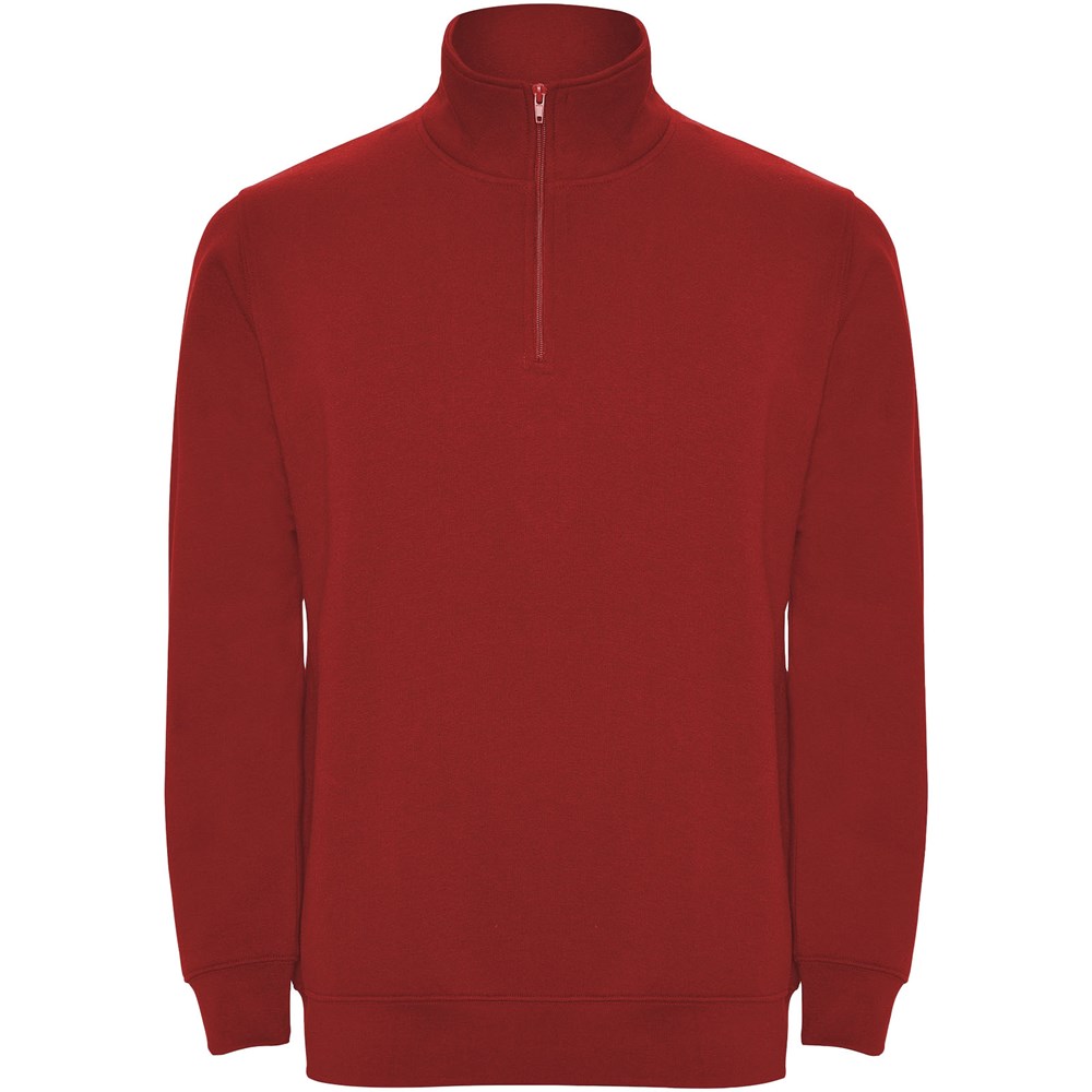 Aneto Pullover mit Viertelreissverschluss rot
