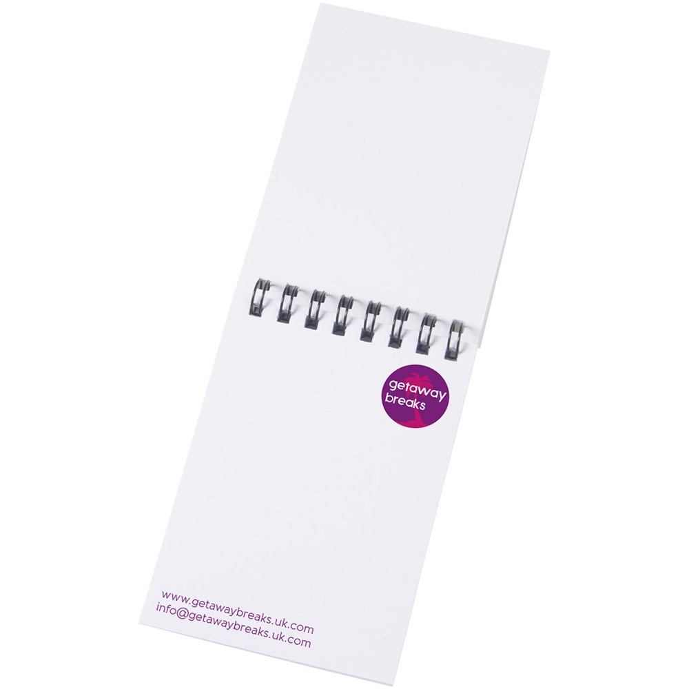 Desk-Mate® A7 Notizbuch mit Spiralbindung weiss, schwarz