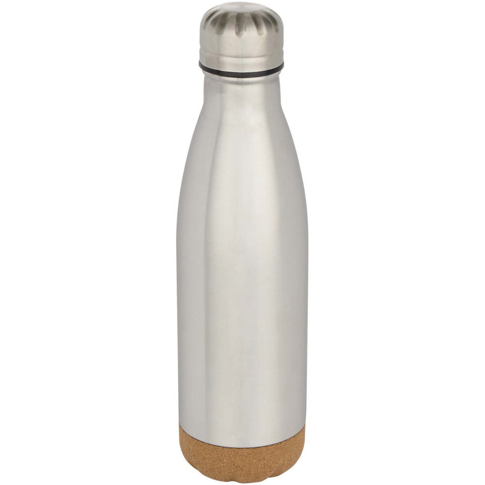 Cove 500 ml doppelwandige, vakuumisolierte Trinkflasche aus Edelstahl mit Korkdetails