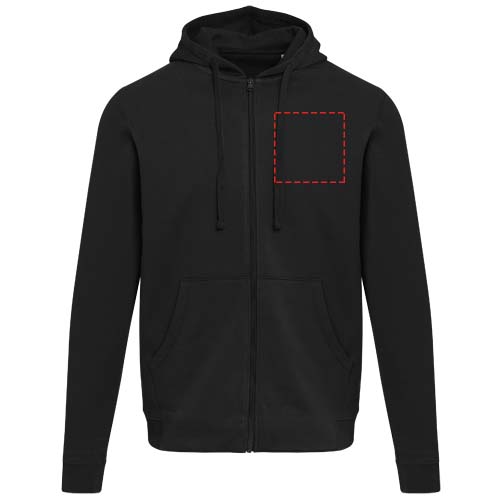 Jasper 280 g/m² Kapuzenpullover aus recycelter Bio Baumwolle (OCS) unisex schwarz