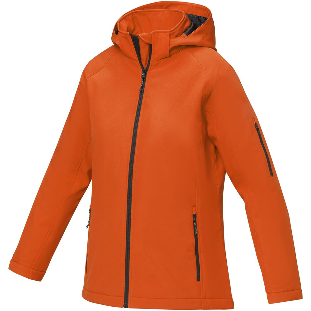 Notus wattierte Softshell Damenjacke orange