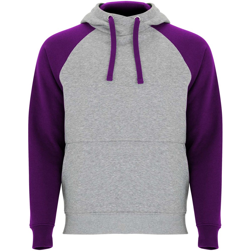 Badet zweifarbiger Kapuzenpullover für Kinder heather grau, lila