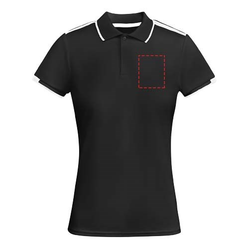 Tamil Sport Poloshirt für Damen schwarz, weiss