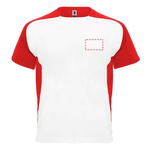 Bugatti T-Shirt Unisex aus recyceltem Material weiss, rot