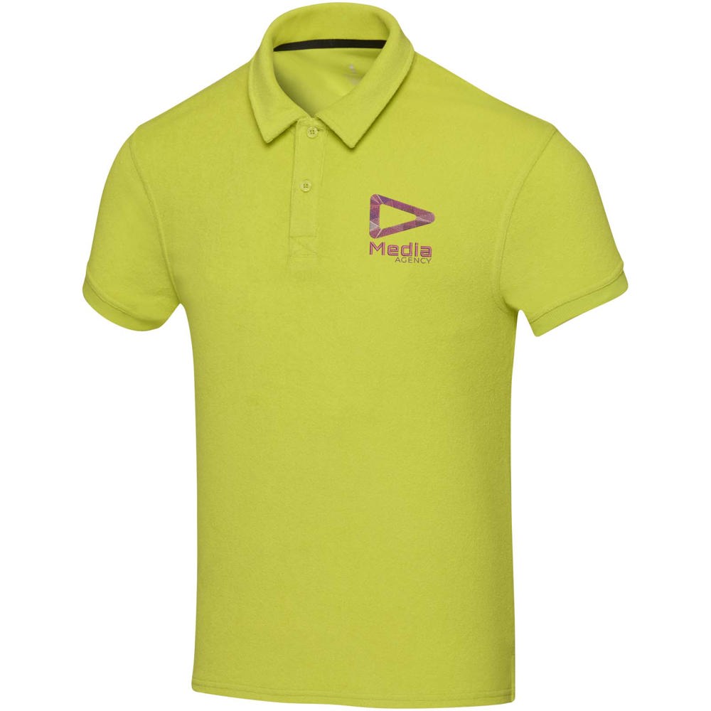 Akoya Poloshirt aus recyceltem Frottee Unisex limone