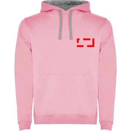 Urban Kapuzenpullover für Kinder hellrosa, Marl Grey