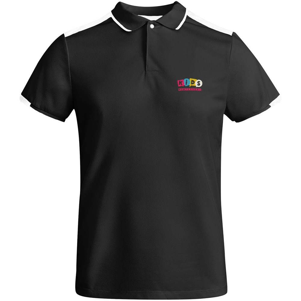 Tamil Sport Poloshirt für Kinder schwarz, weiss