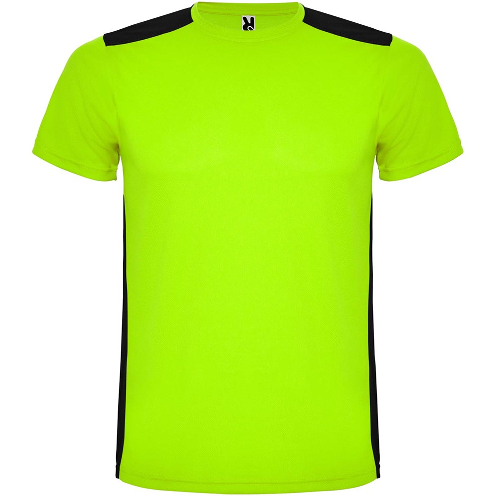Detroit T-Shirt Unisex aus recyceltem Material limone, schwarz