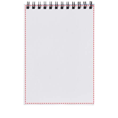 Desk-Mate® A7 Notizbuch mit Spiralbindung weiss, schwarz