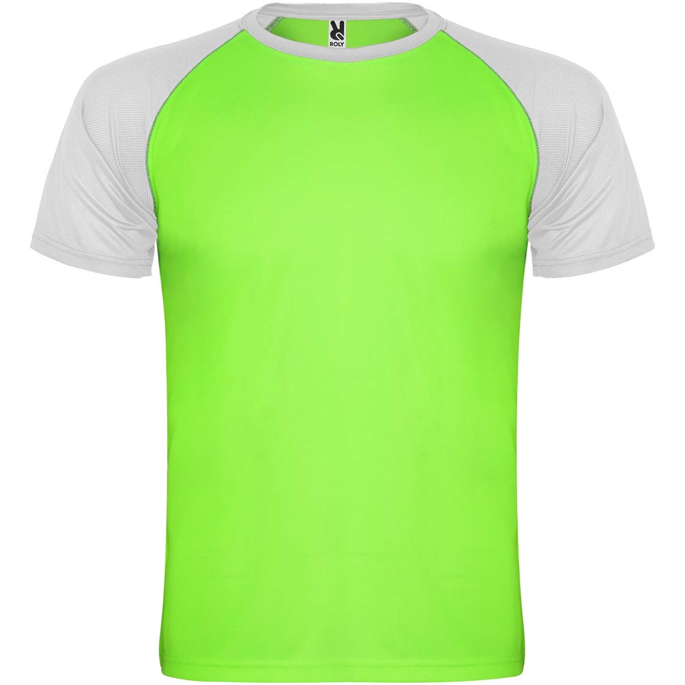 Indianapolis Sport T-Shirt für Kinder Fluor Green, weiss