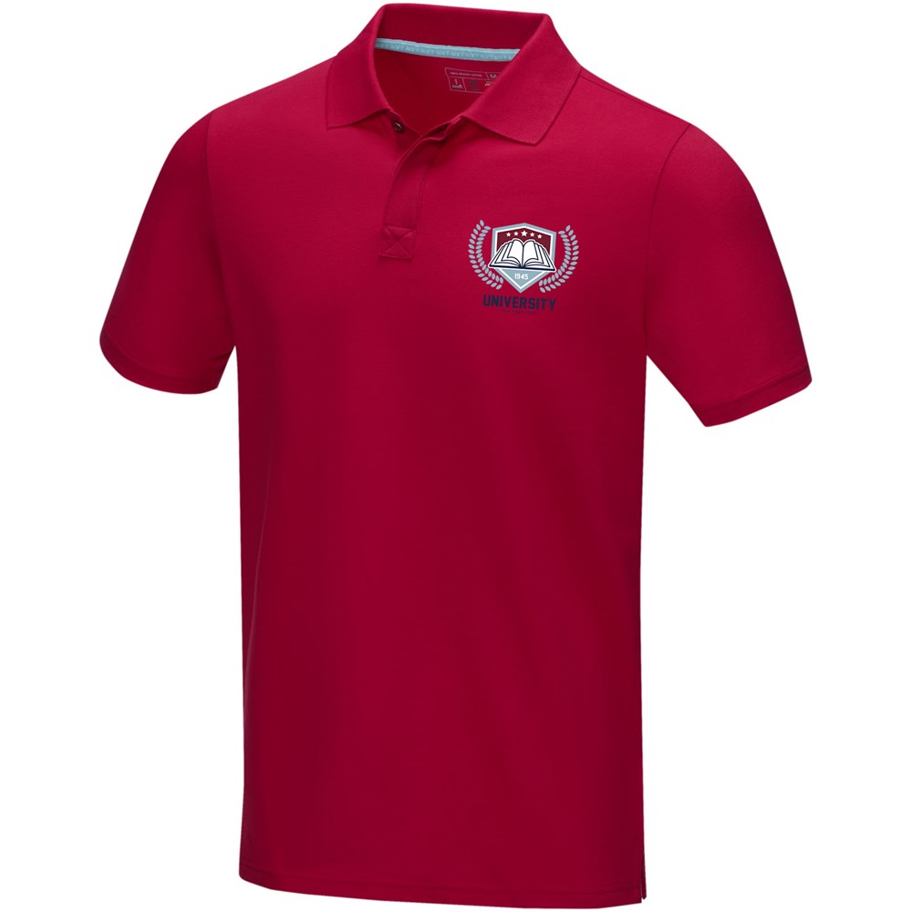 Graphite Poloshirt aus Bio-Baumwolle für Herren rot