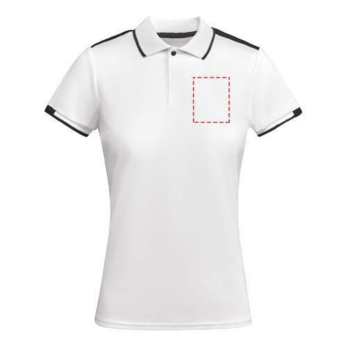 Tamil Sport Poloshirt für Damen weiss, schwarz
