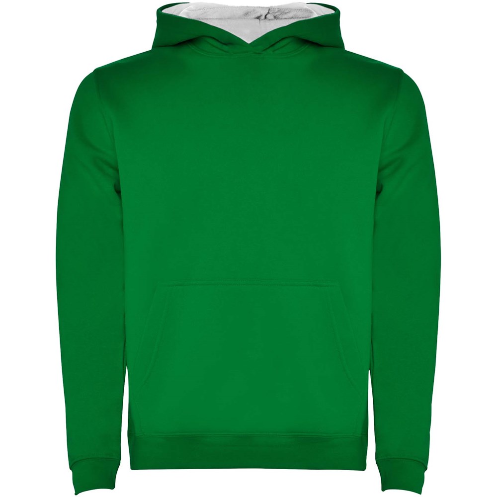 Urban Kapuzenpullover für Kinder Kelly Green, weiss