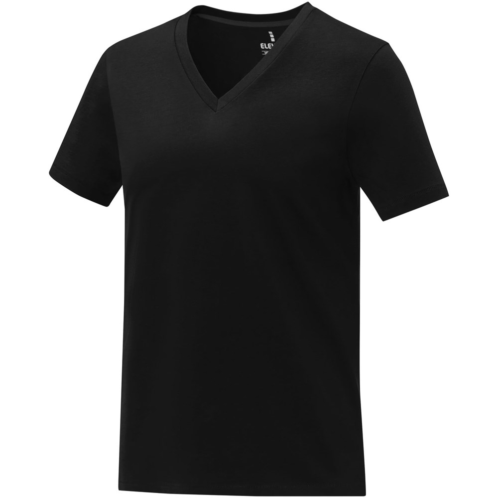 Somoto T-Shirt mit V-Ausschnitt für Damen schwarz