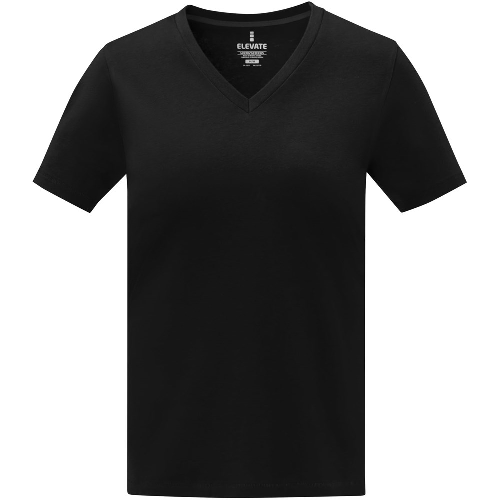 Somoto T-Shirt mit V-Ausschnitt für Damen schwarz