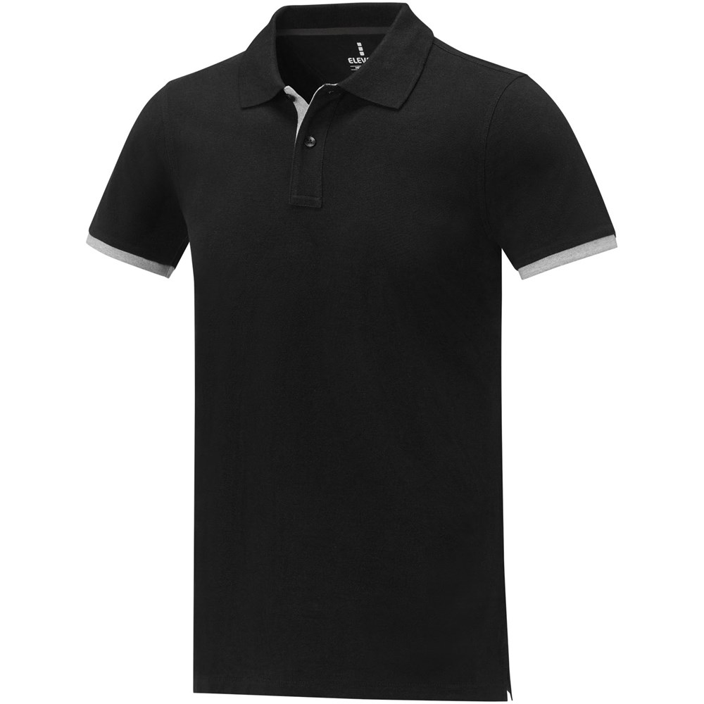 Morgan Polo für Herren, zweifarbig schwarz
