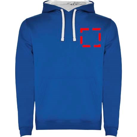 Urban Kapuzenpullover für Herren royalblau, weiss