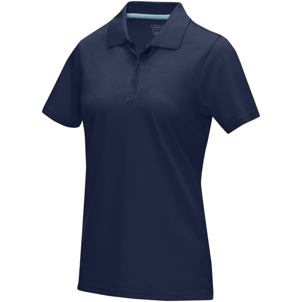 Graphite Poloshirt aus Bio-Baumwolle für Damen navy