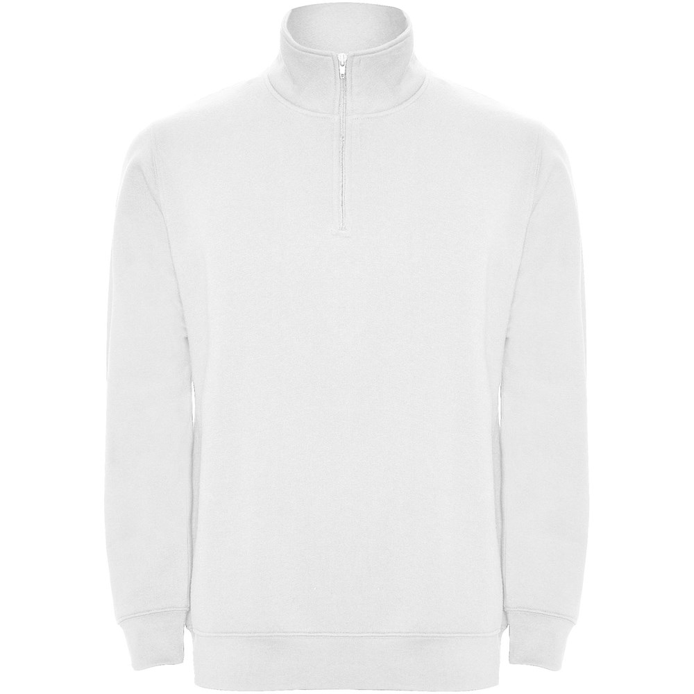 Aneto Pullover mit Viertelreissverschluss weiss