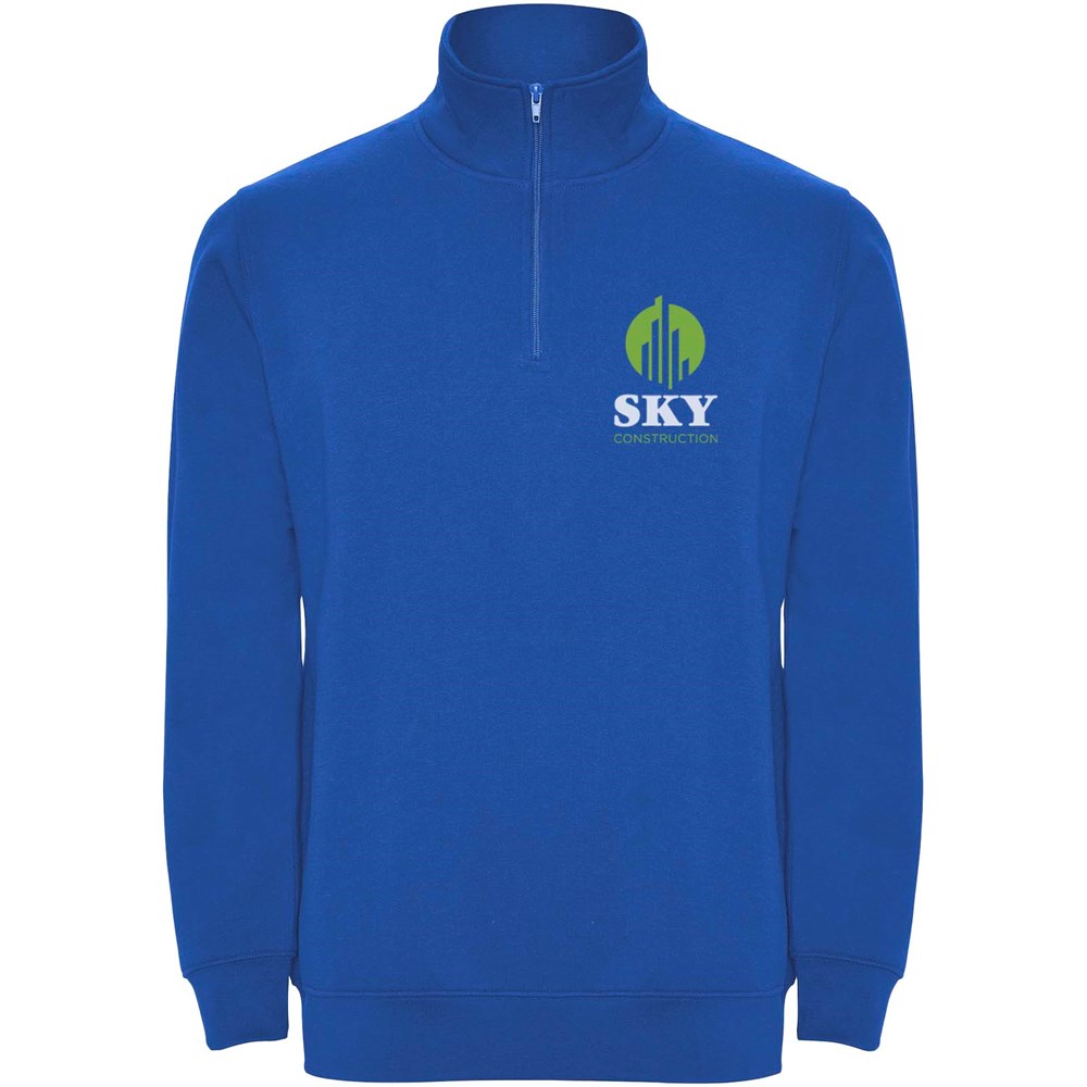 Aneto Pullover mit Viertelreissverschluss royalblau