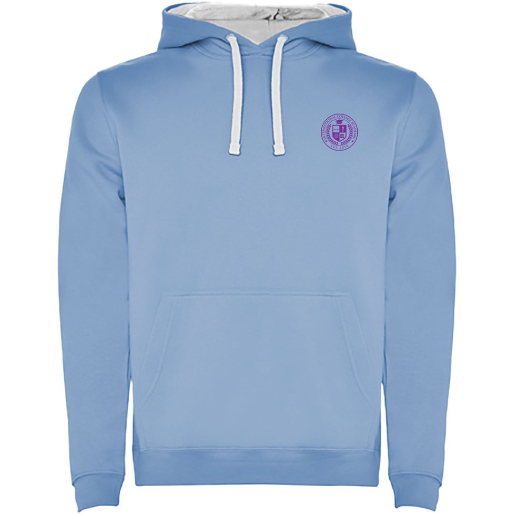 Urban Kapuzenpullover für Kinder himmelblau, weiss