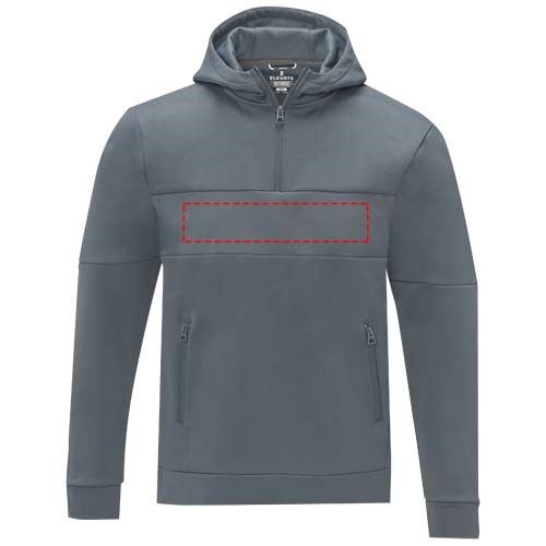 Sayan Kapuzenpullover mit halbem Reissverschluss für Herren stahlgrau
