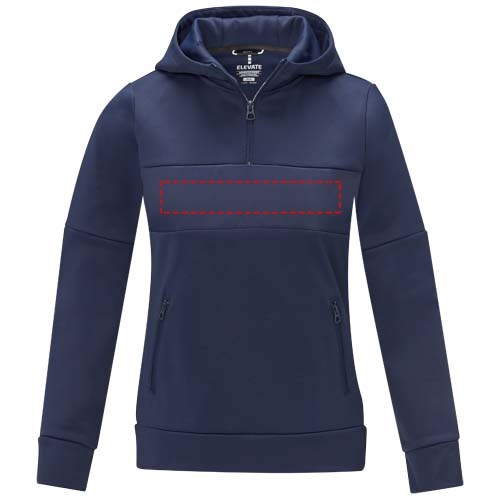 Sayan Kapuzenpullover mit halbem Reissverschluss für Damen navy