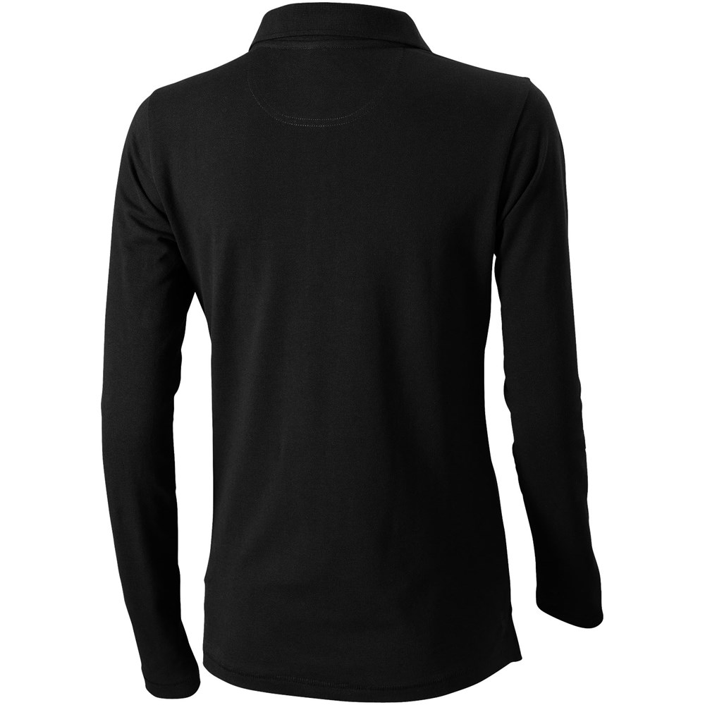 Oakville Langarm Poloshirt für Damen schwarz