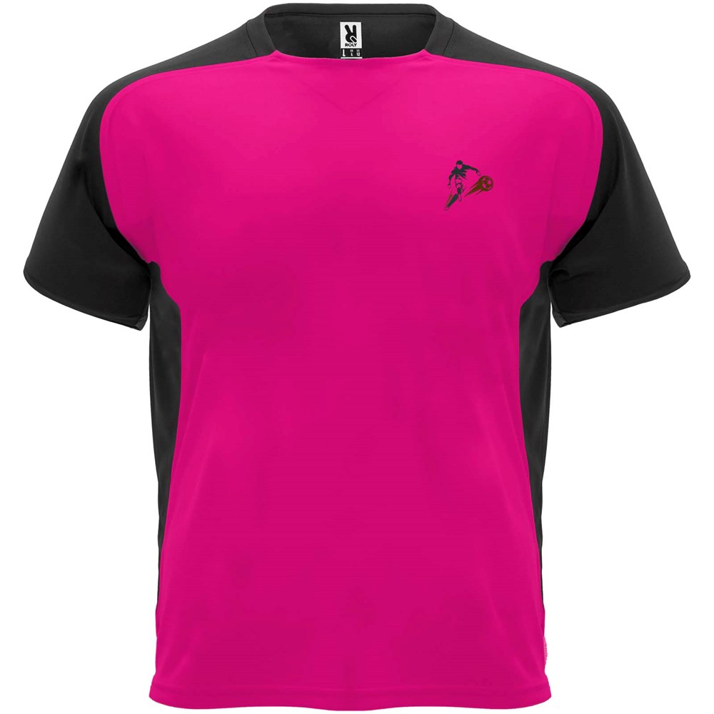 Bugatti T-Shirt Unisex aus recyceltem Material fuchsia, schwarz