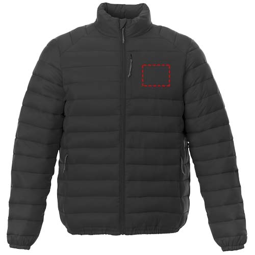 Athenas recycelte wattierte Jacke für Herren schwarz