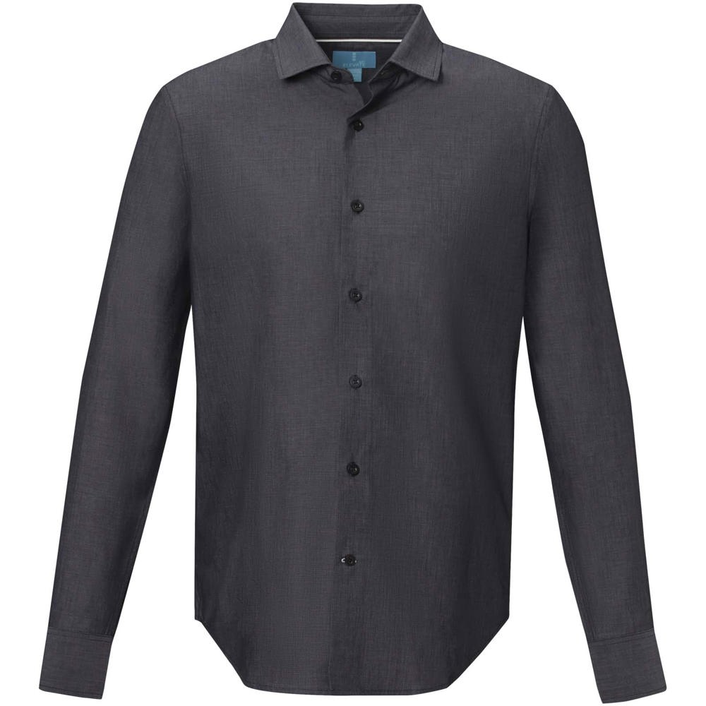 Cuprite Langarm Shirt aus Bio-Baumwolle für Herren schwarz