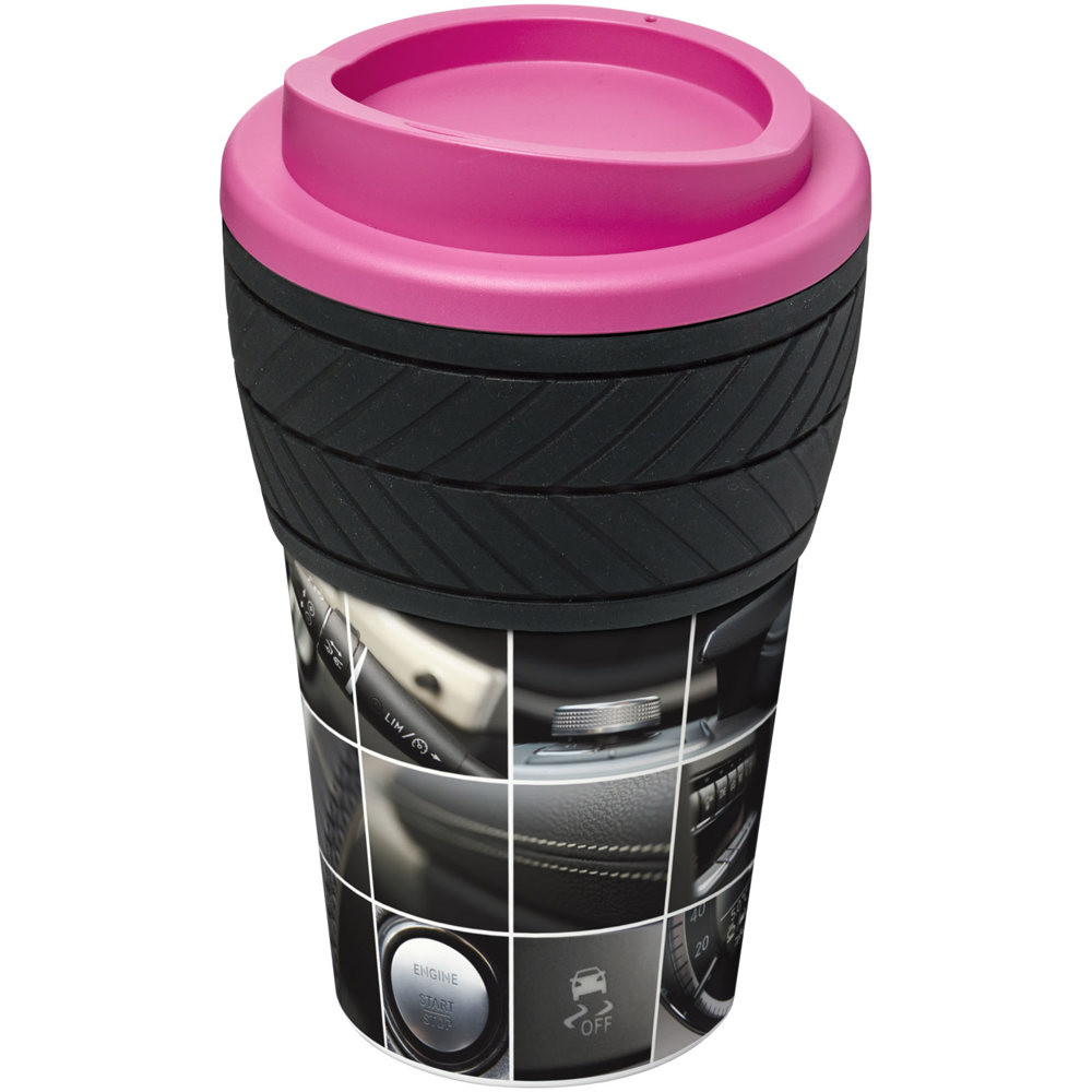 Brite-Americano® 350 ml Isolierbecher mit Schutzring Reifen-Design
