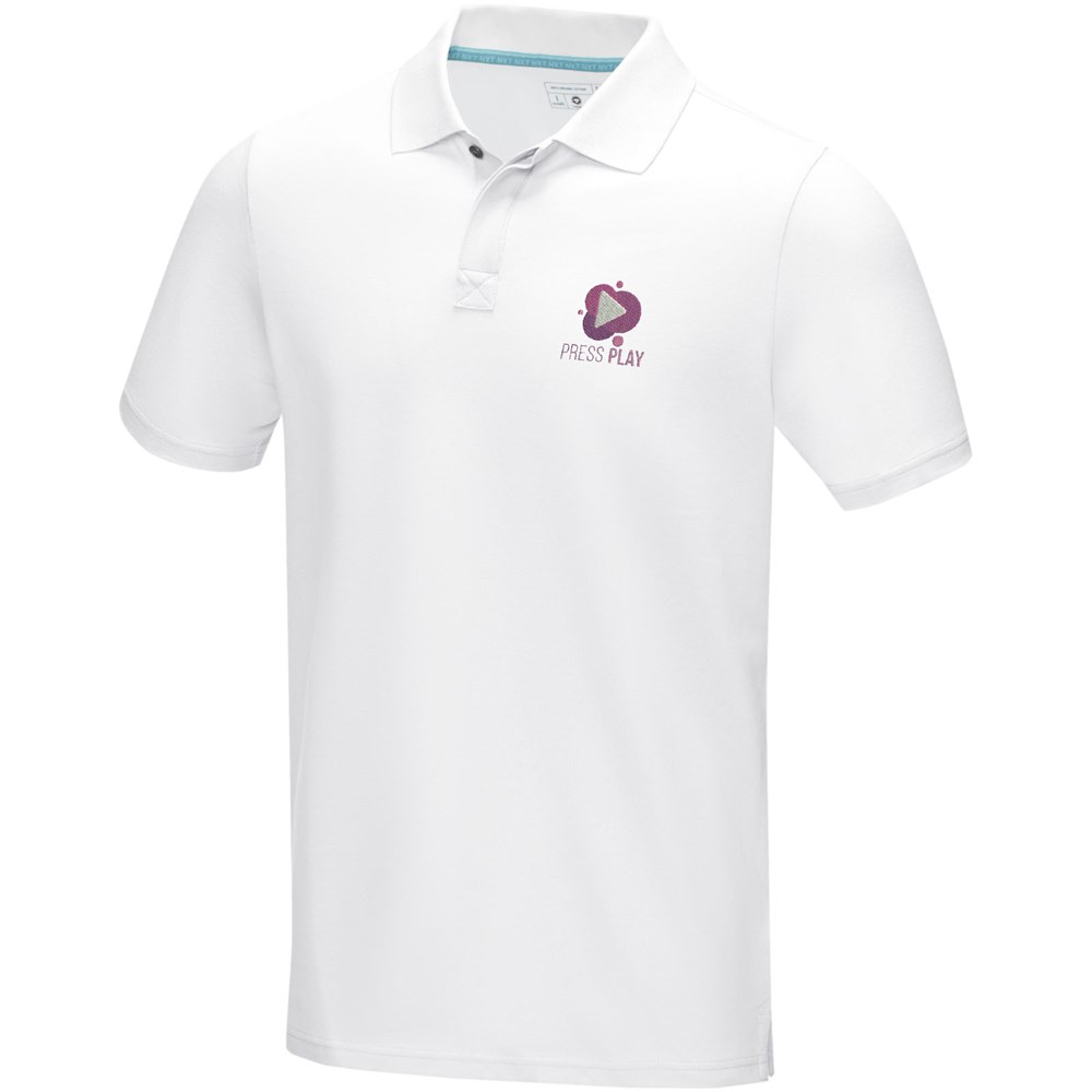 Graphite Poloshirt aus Bio-Baumwolle für Herren weiss