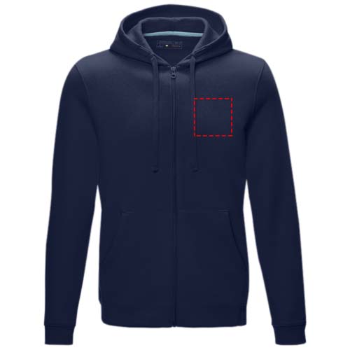 Ruby Hoodie mit durchgehendem Reissverschluss aus Bio-Material für Herren navy