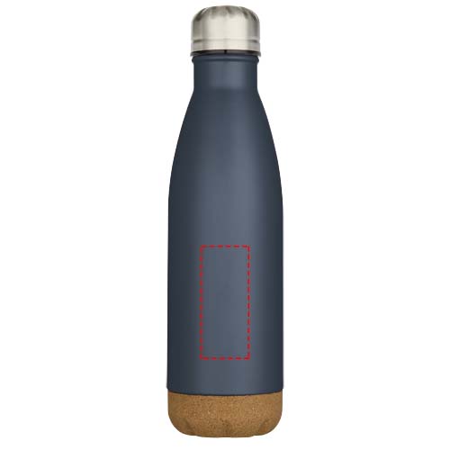 Cove 500 ml doppelwandige, vakuumisolierte Trinkflasche aus Edelstahl mit Korkdetails