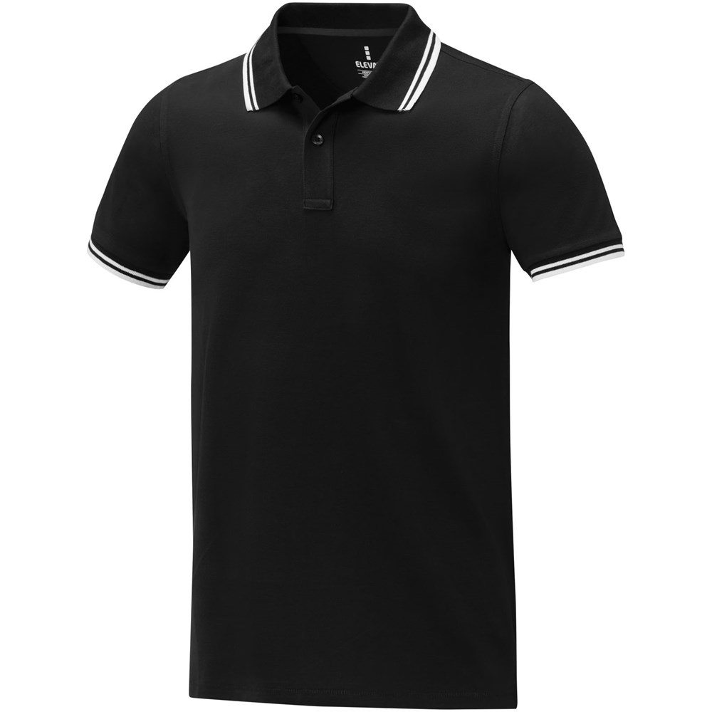 Amarago Polo mit abgesetztem Rand für Herren schwarz