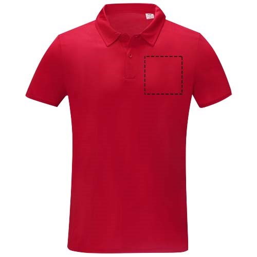 Deimos Poloshirt cool fit mit Kurzärmeln für Herren rot