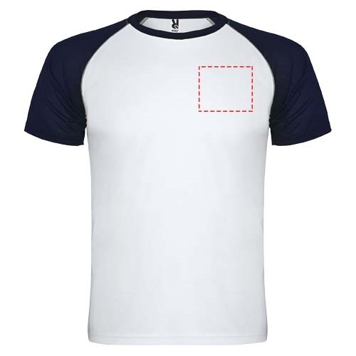 Indianapolis T-Shirt Unisex aus recyceltem Material weiss, Navy Blue