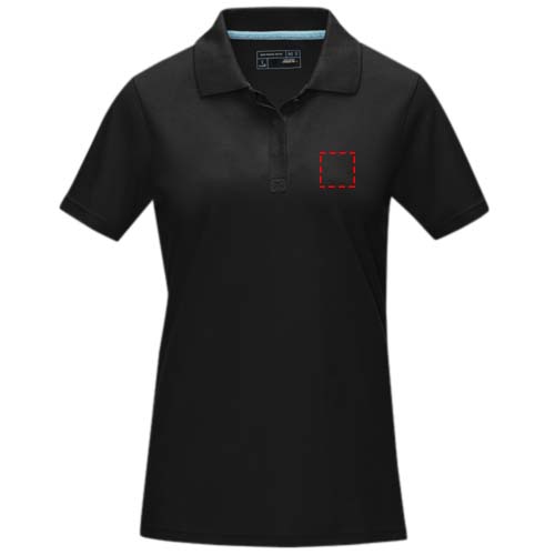 Graphite Poloshirt aus Bio-Baumwolle für Damen schwarz