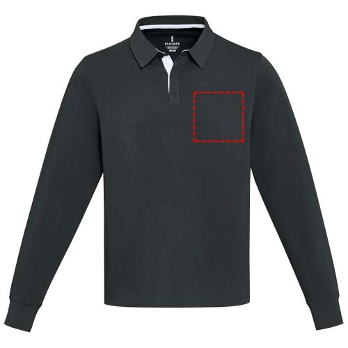Clyde Rugby Polo Sweatshirt Unisex schwarz