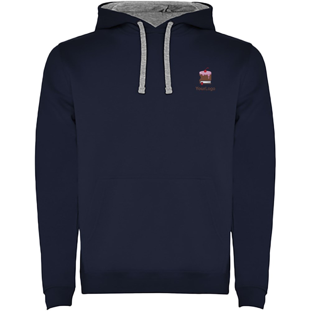 Urban Kapuzenpullover für Kinder Navy Blue, Marl Grey