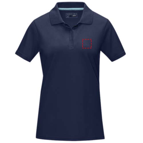 Graphite Poloshirt aus Bio-Baumwolle für Damen navy