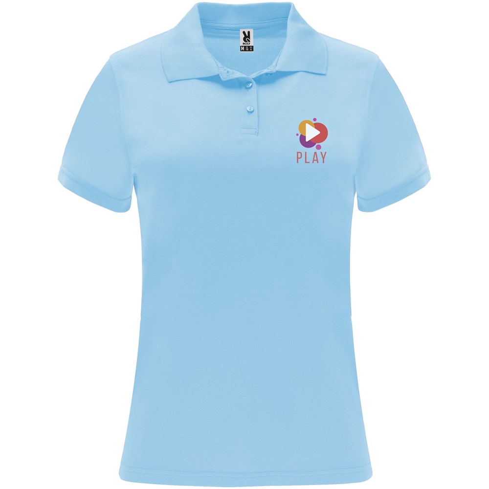 Monzha Sport Poloshirt für Damen himmelblau
